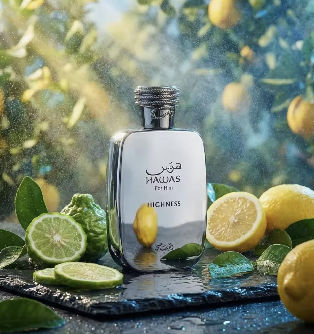 Rasasi Hawas Highness Eau De Parfum 100ml, Perfume Árabe para Hombre | De Larga Duración, Incluye Atomizador Recargable, Fragancia Oriental con Notas de Ámbar, Jazmín y Cedro