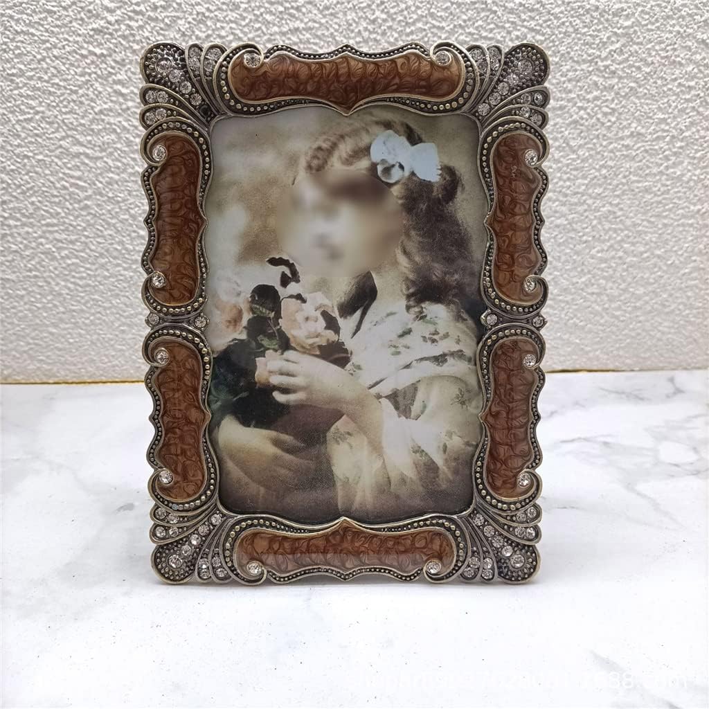 Poseur Vintage Photo Frame Metal Three-dimensional Glass Photo Frame Home Decoration