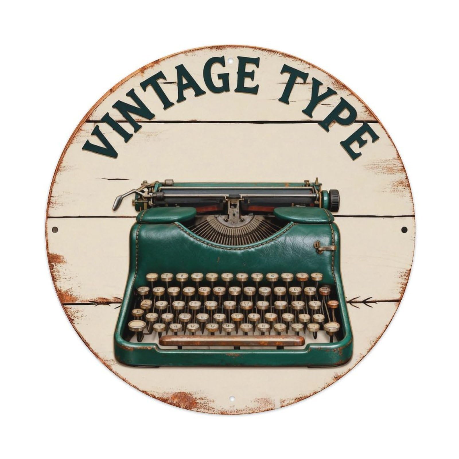 Vintage Type Sign Metal Tin Sign Plaque