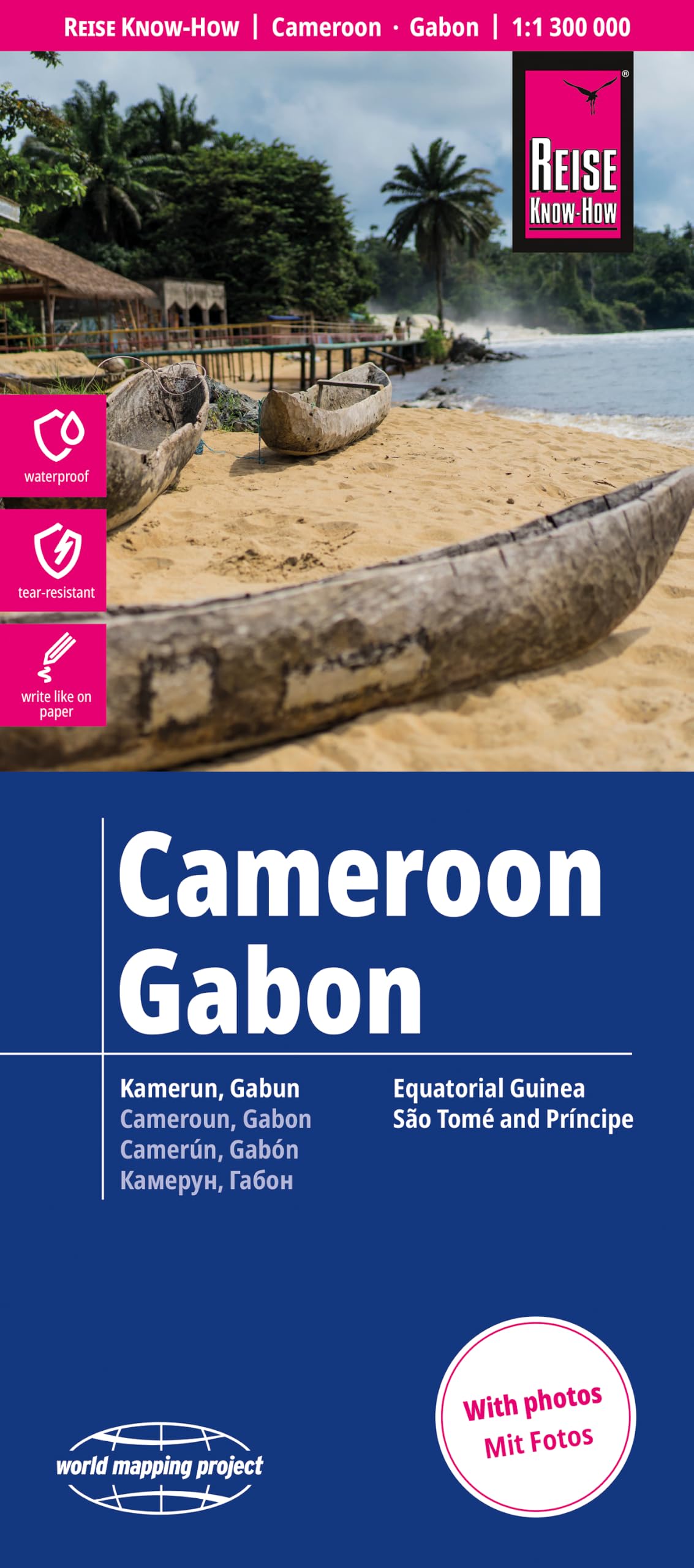 Reise Know-How Landkarte Kamerun, Gabun | Cameroon, Gabon (1:1.300.000): reiß- und wasserfest (world mapping project)