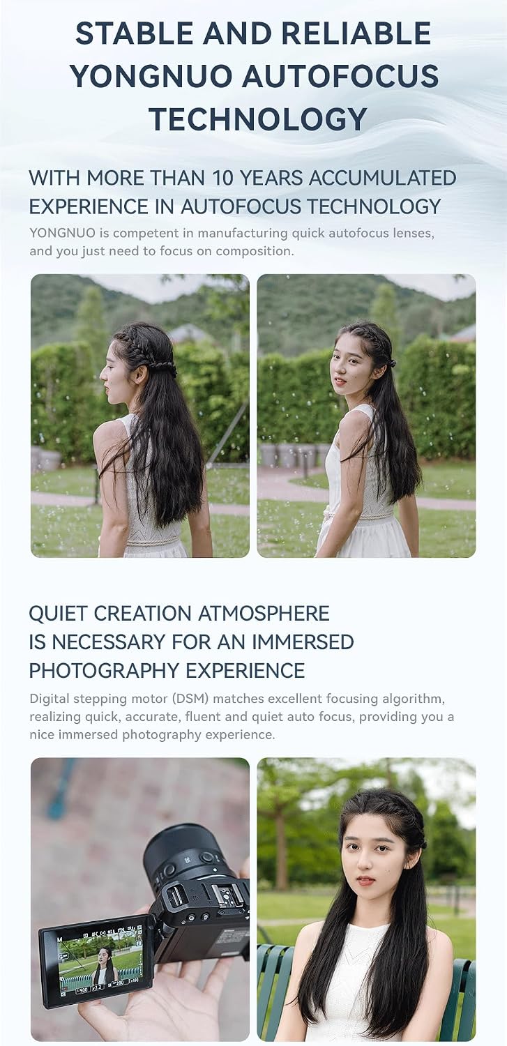 YONGNUO YN35mm F1.8Z DA DSM Wide Angle Auto Focus F1.8 Large Aperture APS-C Frame Z Mount Mirrorless Lens or Nikon Z7 II Z fc Z6 II Z50 II Z6 III Z6 Z7 Z30
