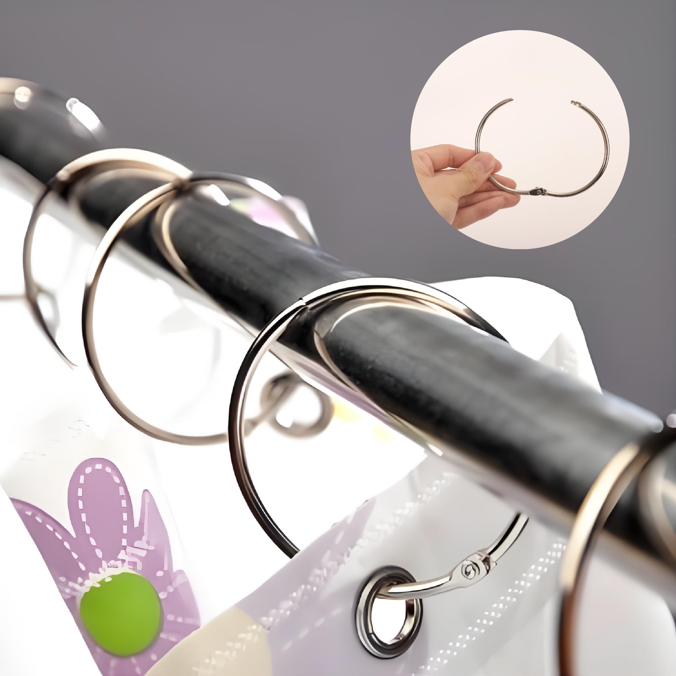 Set di anelli portachiavi extra large da 80 mm – Confezione da 5 anelli multiuso in metallo per chiavi, quaderni, progetti fai da te e altro ancora, durevoli, facili da usare