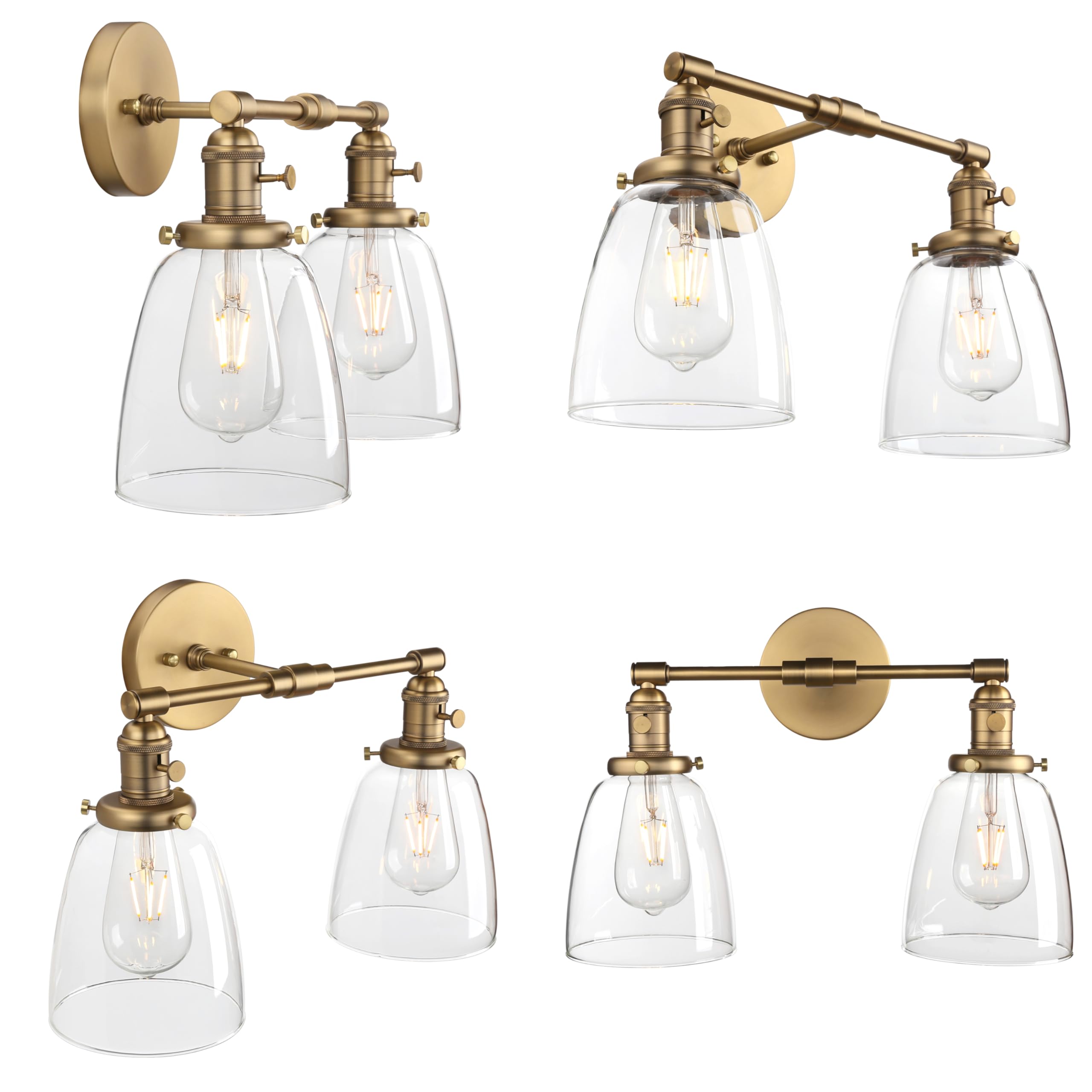 Amazon.co.jp : Phansthy 2ライト 壁取り付け用燭台 ダブル燭台 照明