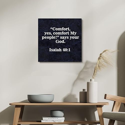 Miniatura 10 de COCOKEN Lienzo impreso "Comfort, yes, comfort My People!" Says Your God - Lienzo decorativo para pared, listo para colgar, con refranes positivos,