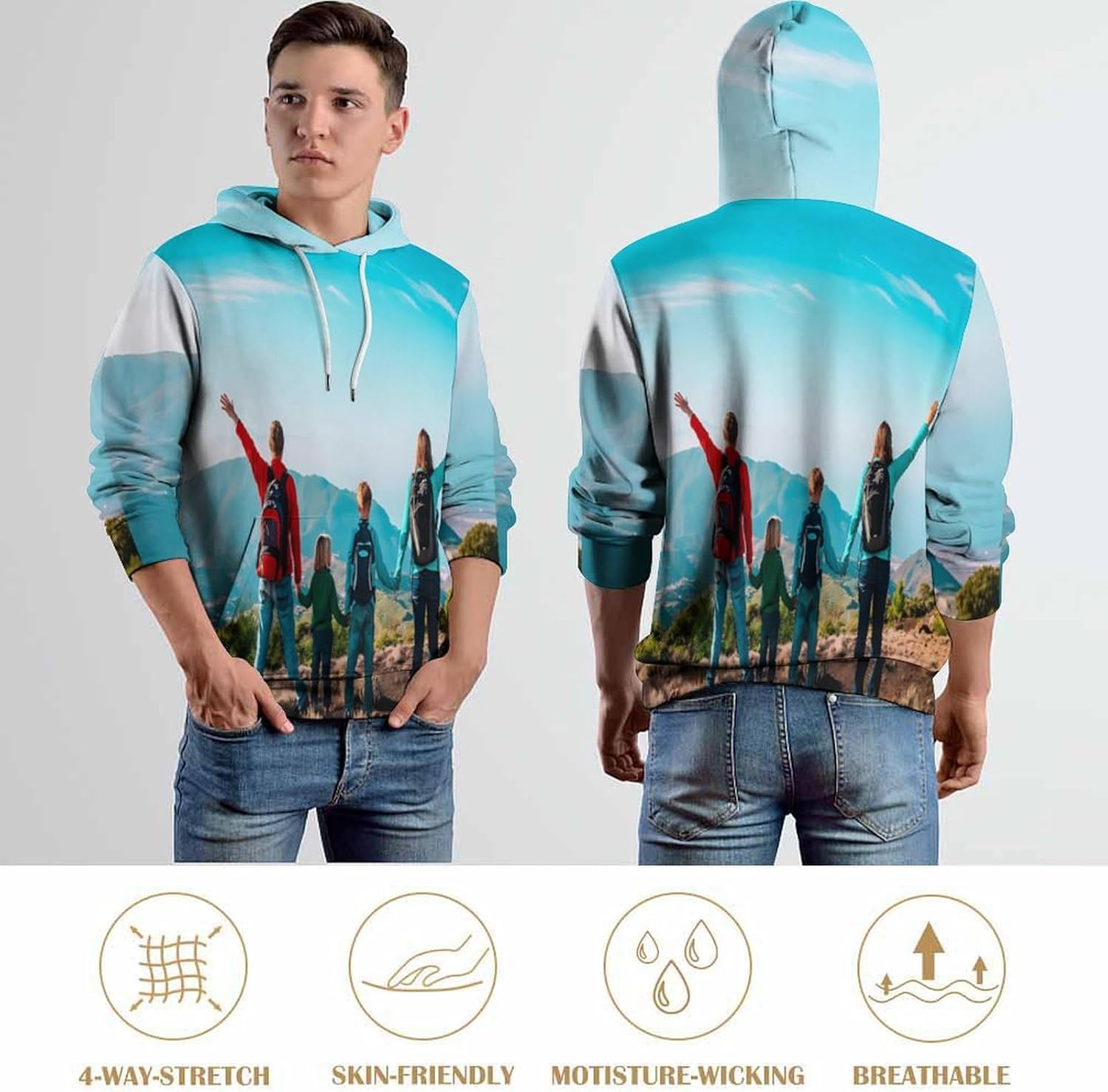 Custom Hoodies 3D Print hoodie with Pocket for Men and Women DIY Design Your Own Personalized Pullover hoodie gifts - Image 5