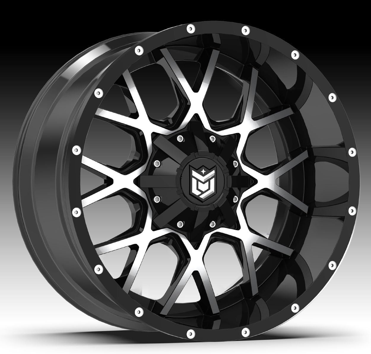 Dropstars 18x9 Machined Black 645MB Rim 5x114.3 5x127 10 Offset