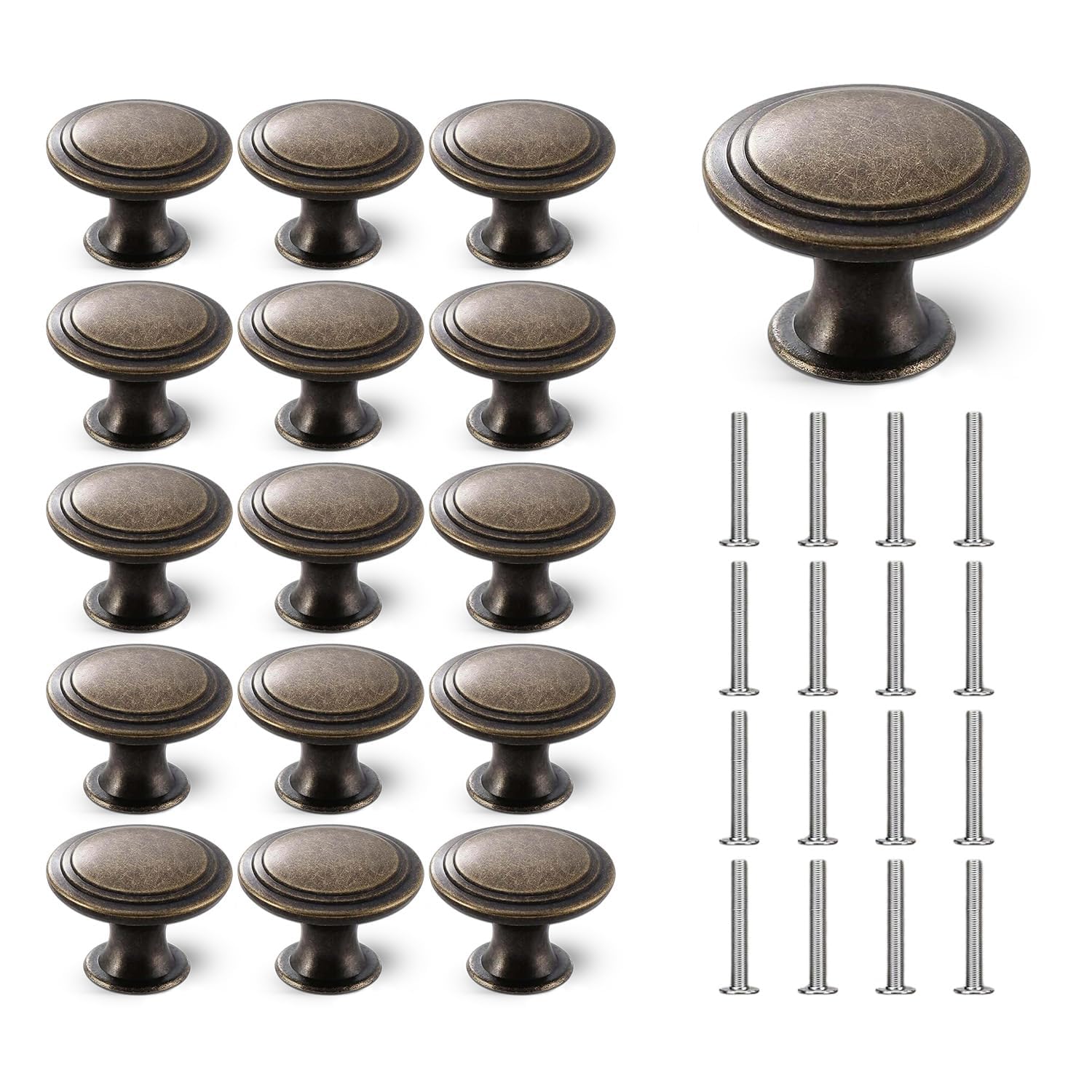 Srumvoat 12PCS Vintage Cabinet Knobs,Extra Small Drawer Knobs, Antique Drawer Knobs, Durable Zinc Alloy Furniture Handles for Kitchen Cupboard Handles, Wardrobes