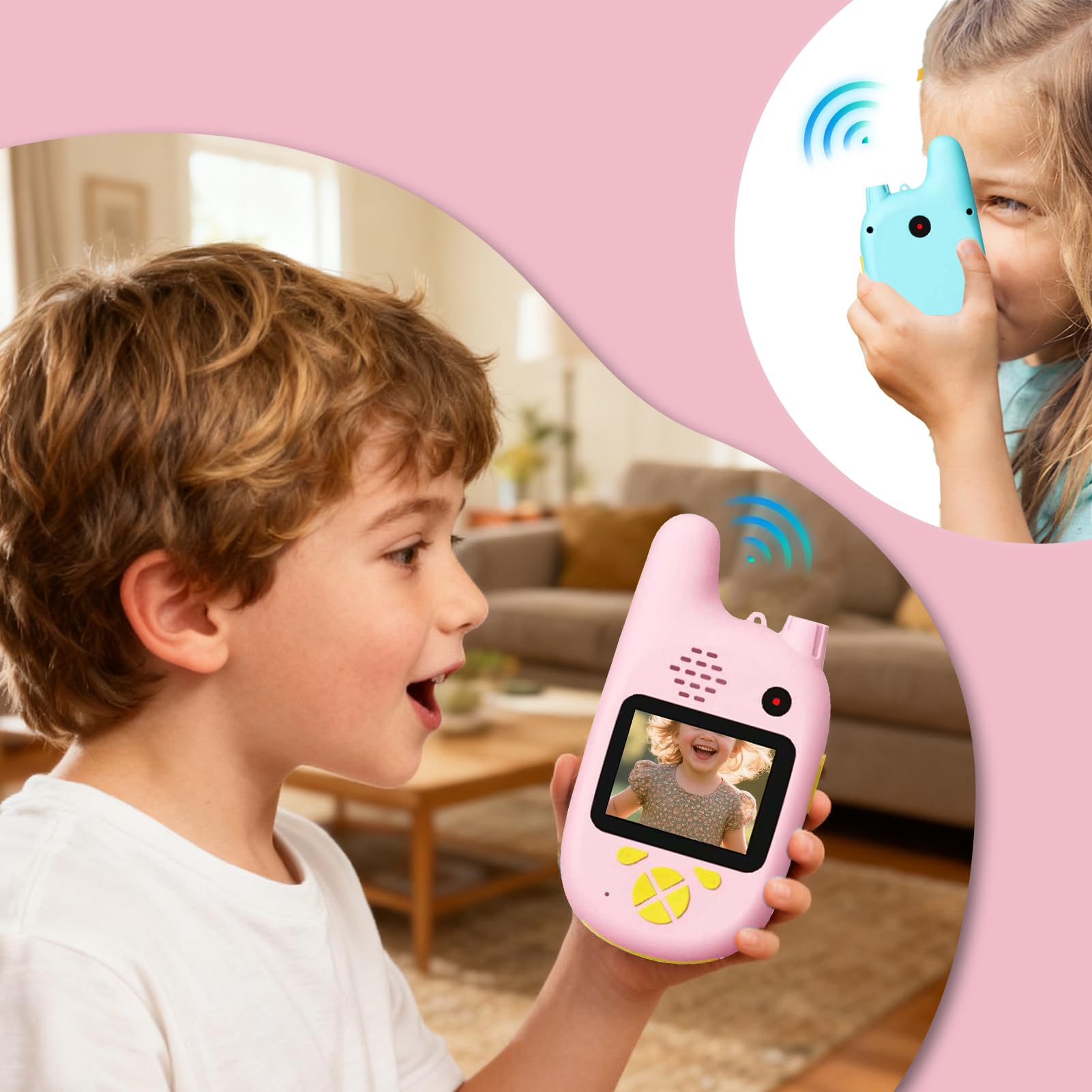 Walkie Talkies para Niños Radio De Largo Alcance Sin Cables