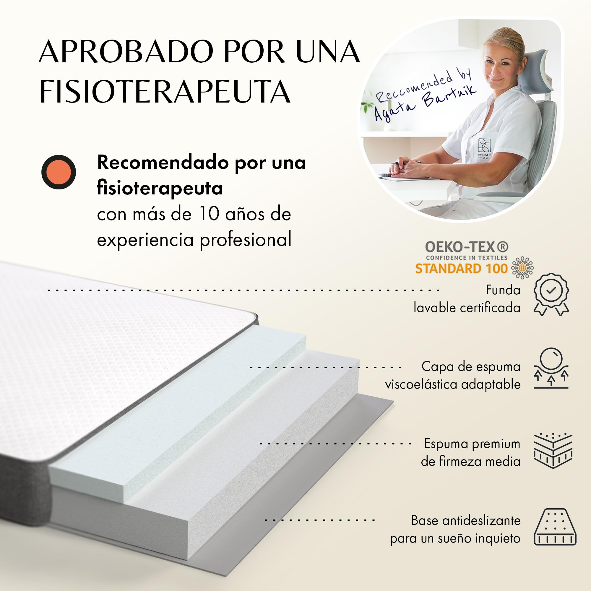 Colchón plegable 140x195 cm, 15 cm – cómodo colchón de invitados, plegable | Colchón plegable cómodo & cama de invitados · no se hunde · plegable, invitados & camping · OEKO-TEX