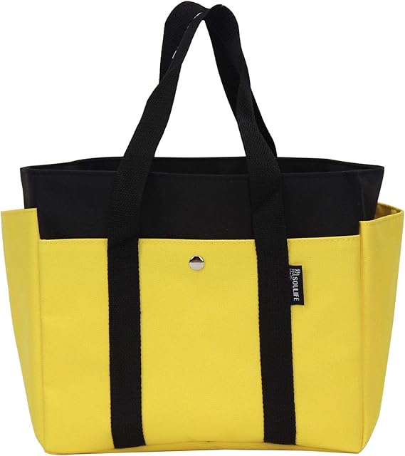Amazon ト トバッグ レディ ス 軽い ショルダ 2way 布 シンプル 無地 自立 軽量 大容量 ファスナ 付け 学校用 バッグ ト ト 通勤 レディ スおしゃれ イェロ ｓ Soulife マザーズバッグ