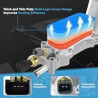 Vista 4 de 926-959 Enfriador de aceite de motor de aluminio, carcasa para filtro de aceite 3.6L Adaptador para 2017-2018 Chrysler 200 300 Jeep Cherokee Grand