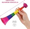 Rainbow Pride Vuvuzela - عبوة من 1-27 سم صانع الضوضاء الطويل في ألوان قوس قزح - ملحق مثالي لشهر الكبرياء ومسيرات الكبرياء وأحداث الكبرياء