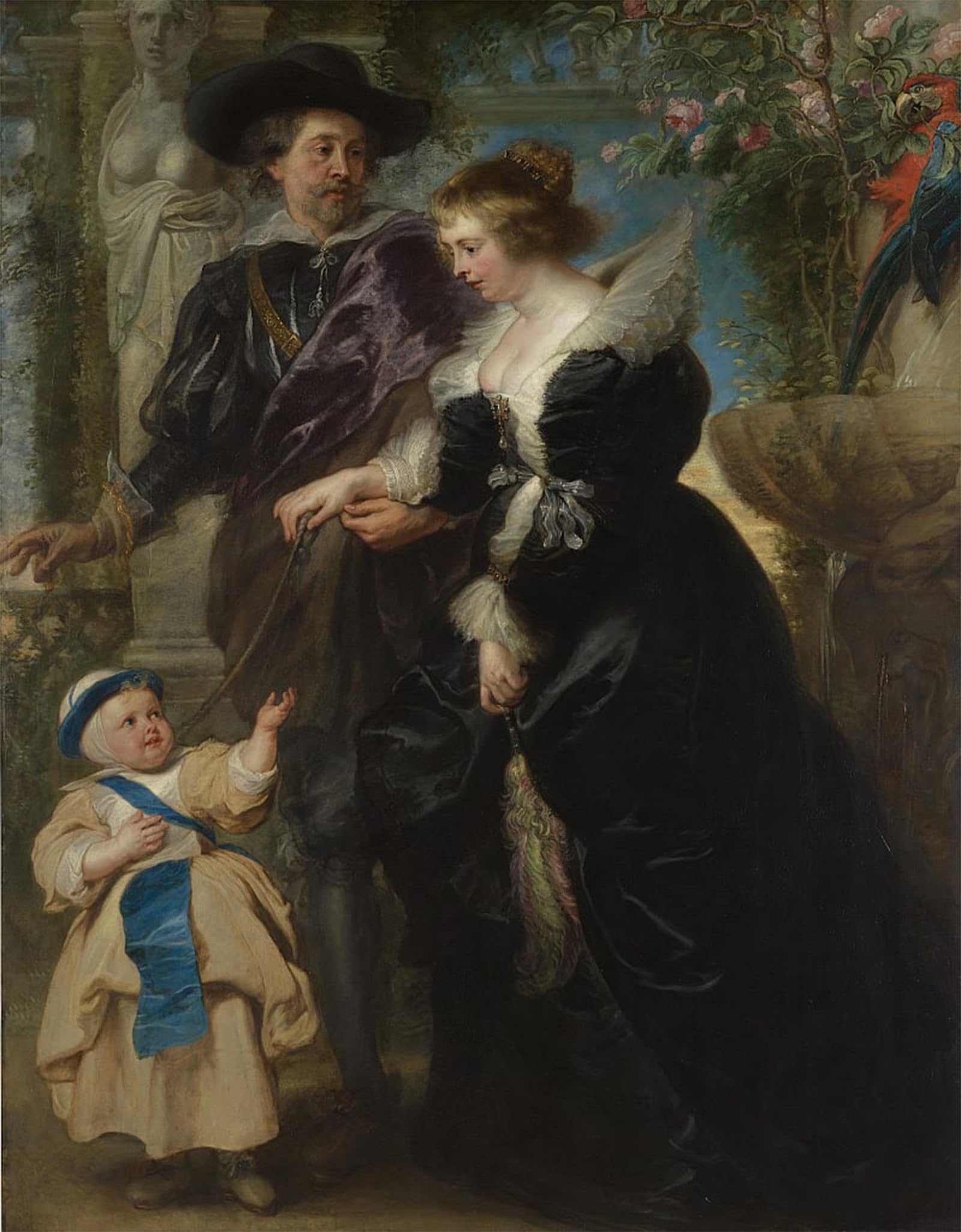 POSTERIIk Famous Modern Artwork Art Mural Rubens His Wife Helena Fourment and Their Son Frans by Peter Paul Rubens Oil Paintings Pictures for Home Decor 60x90cm