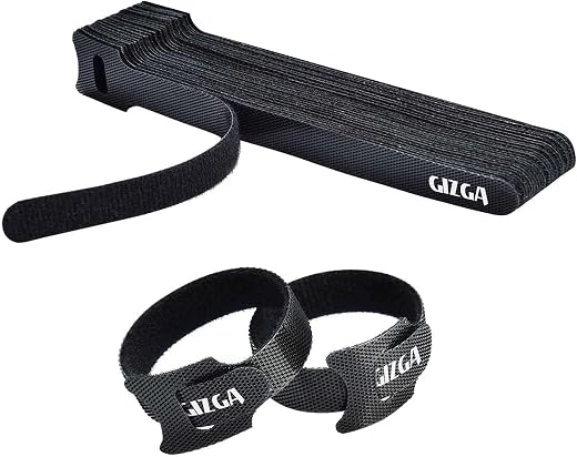 Gizga Essentials Cable Organiser, Cord Management System for PC, TV, Home Theater, Speaker &amp; Cables, Reusable Cable Organi...