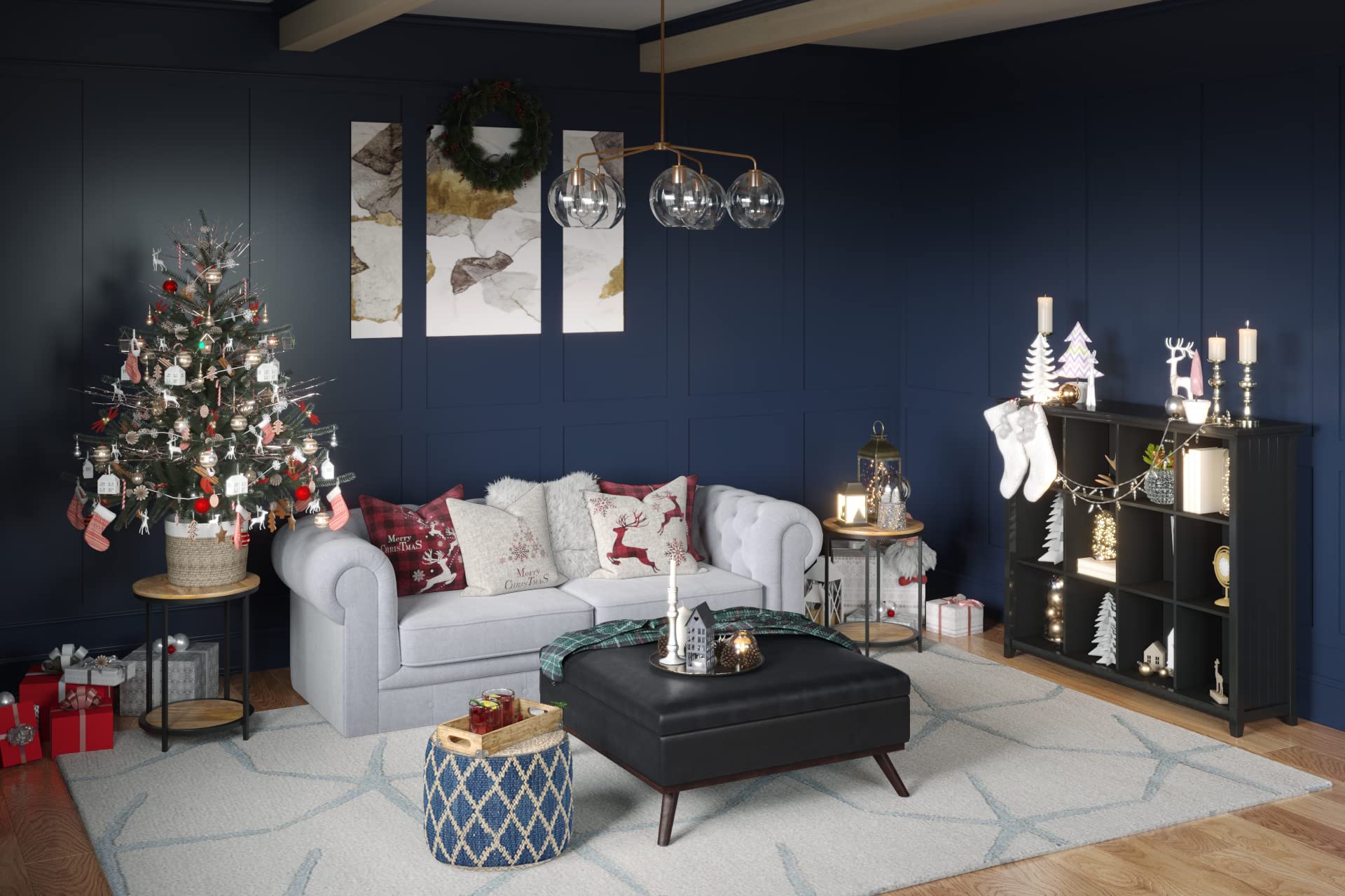 SIMPLIHOME Owen Square Storage Ottoman