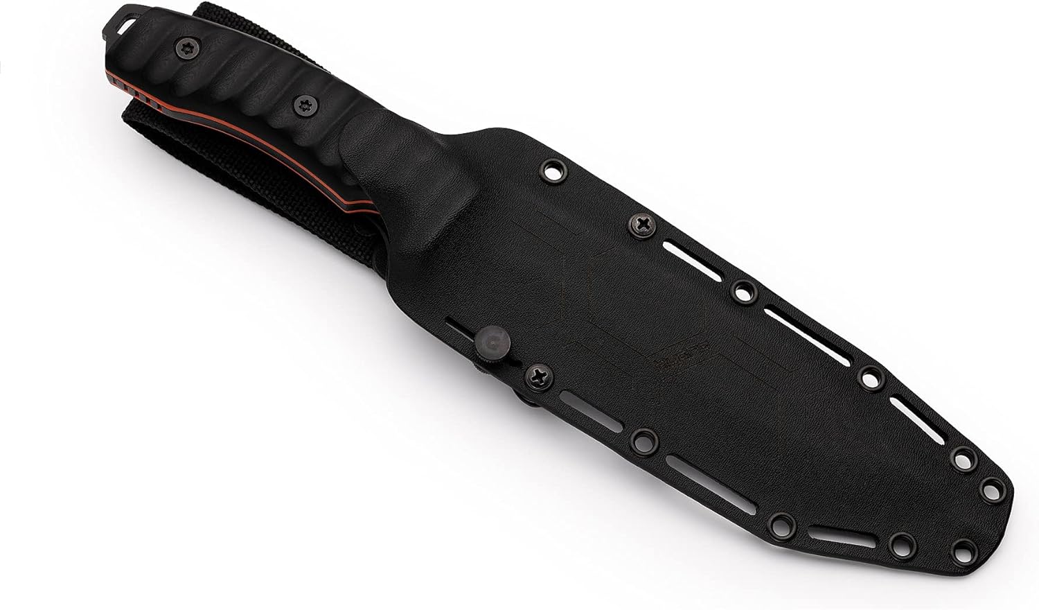 Hydra Knives STYGIAN Knife. 6.97" Full Tang Blade. Drop Point Shape with Böhler N690co Cryogenic Steel 59-61 HRC. CNC G10 Black Handle. Kydex Sheath. Tactical, Bushcraft, Camping, Survival