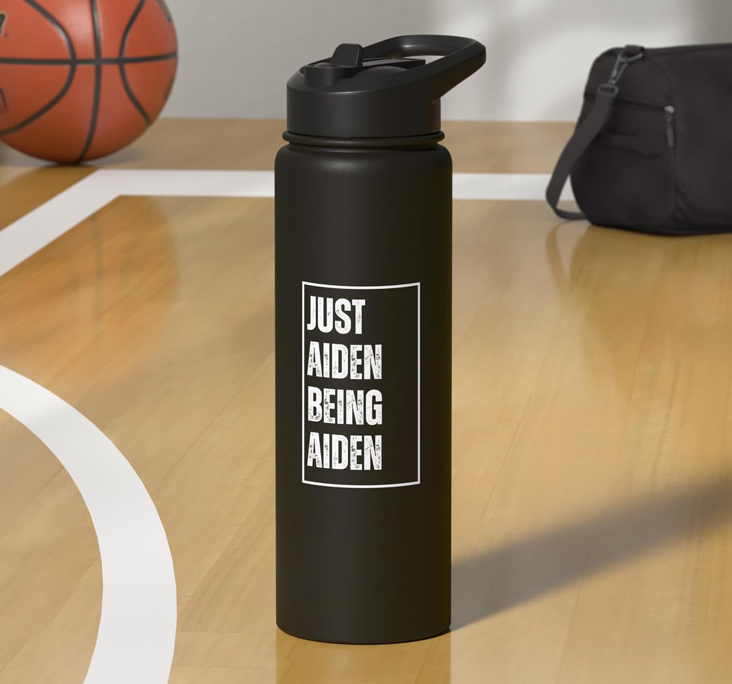 Just Aiden Being Aiden - Funny First Name Joke Birthday Stainless Steel Insulated Water Bottle