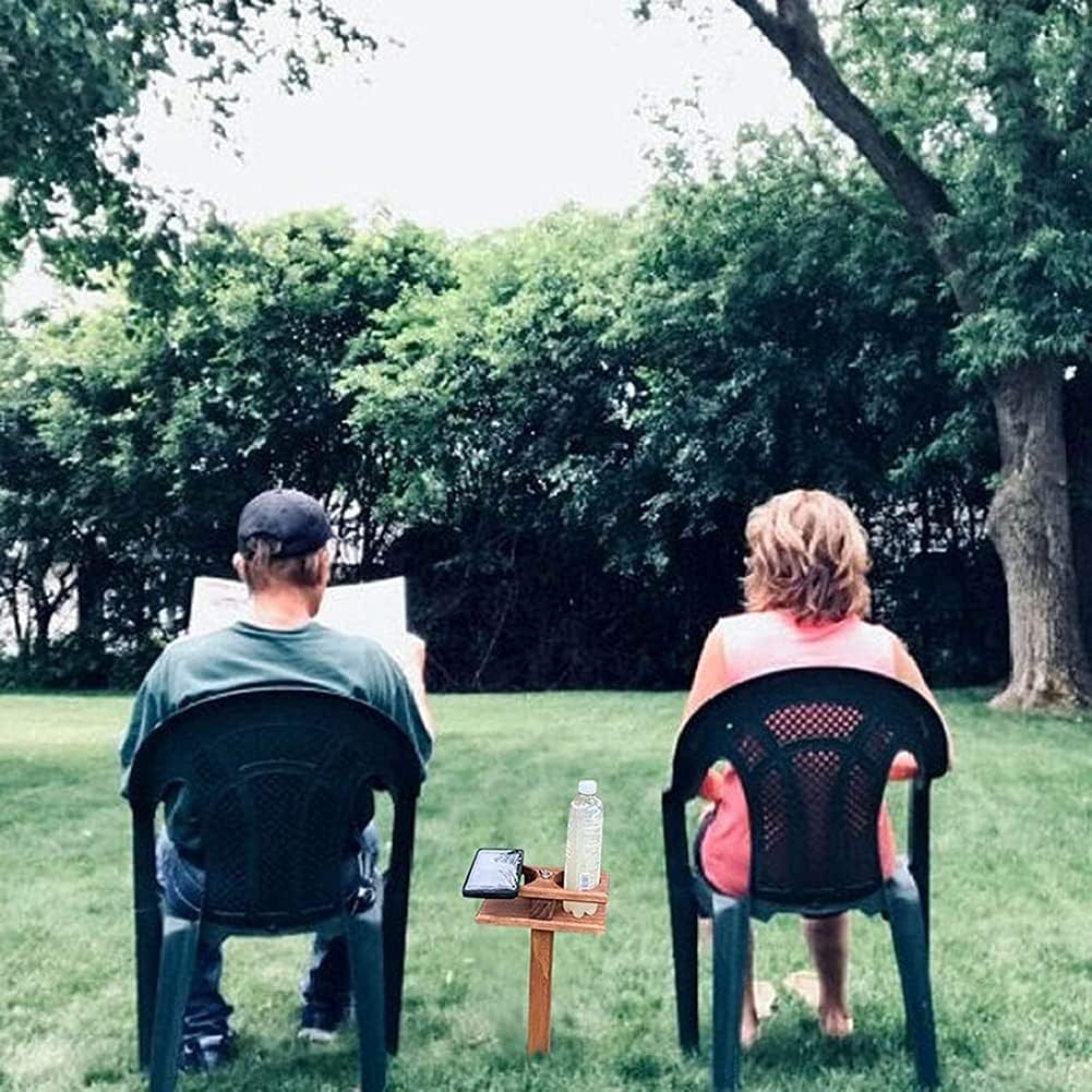 Outdoor Wine Table Portable Wooden Picnic Table with Foldable Rectangle Desktop Insert Ground Wooden Wine Rack Simple Removable Wooden for Camping Outdoor Beach Garden Travel