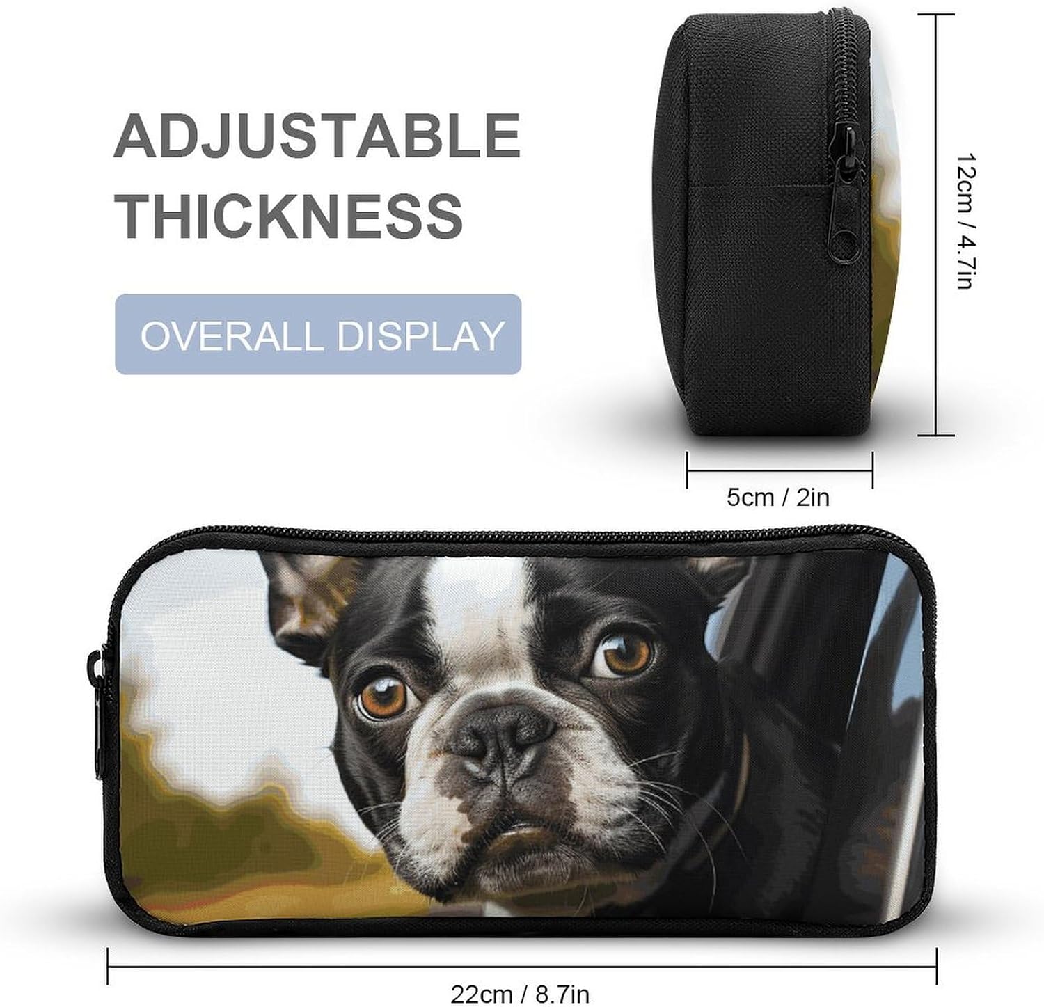 Lightweight Puppy Dog Pen Pouch with Metal Zipper image 2