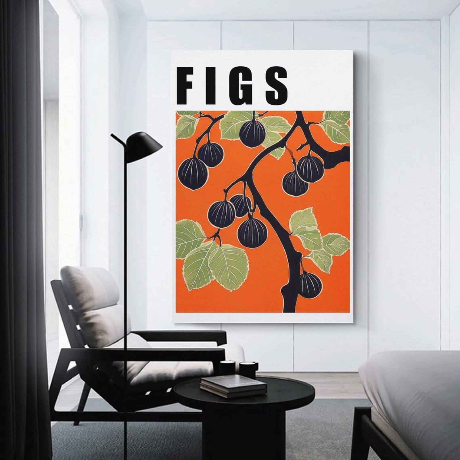Junmoney Unframe-Style-16 Decorative Wall Artwork Figs Branch Retro Kitchen Poster, 16X24inch(40X60cm), For Sofa Walls, Lounge Or Home Corners, Modern Wall Decor For Cosy Interiors