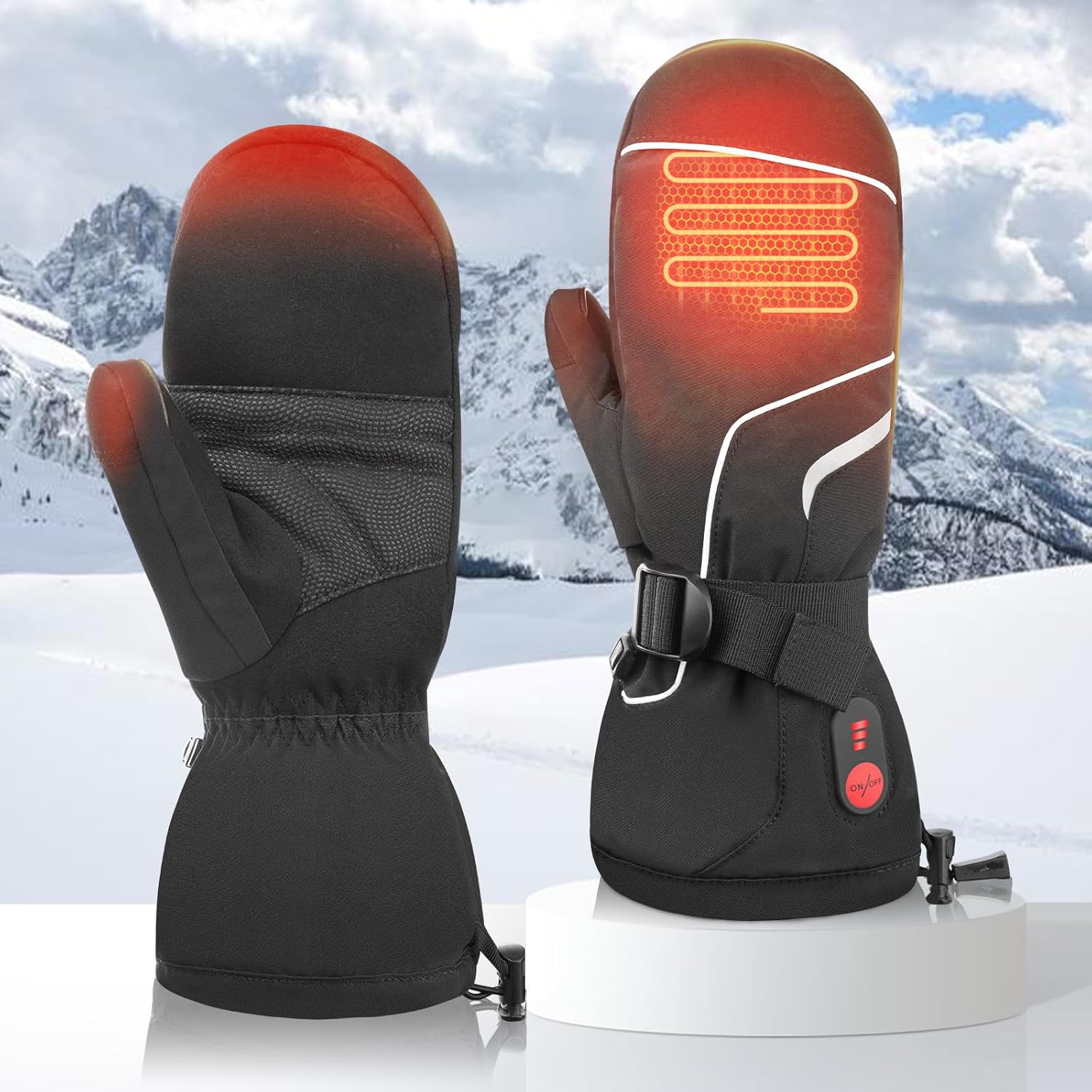 Heated Gloves for Men Women, Electric Glove Rechargeable Battery Heated Hand for Motorcycle Biking Hunting Arthritis Skiing Working