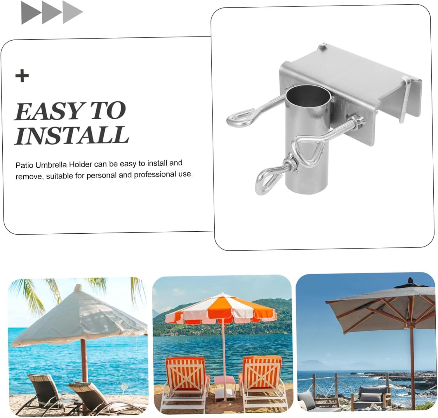 Toddmomy 2pcs Multi-Function Parasol Support Bracket Heavy Duty Umbrella Stand for Beach and Patio Easy to Install Portable Base for Sunshade and Outdoor Use