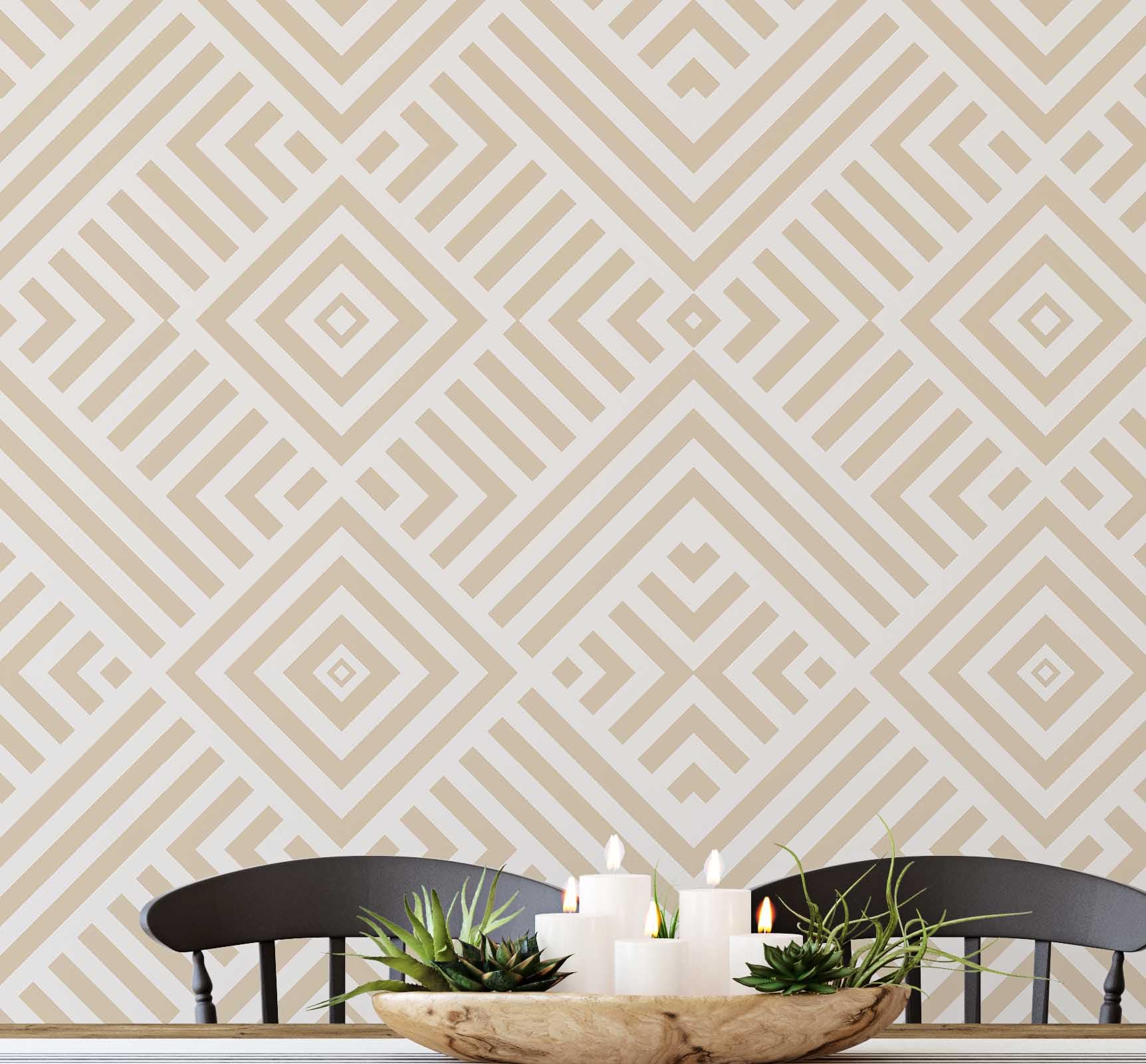 Papier peint autocollant beige pour salon moderne et rénovation de chambre