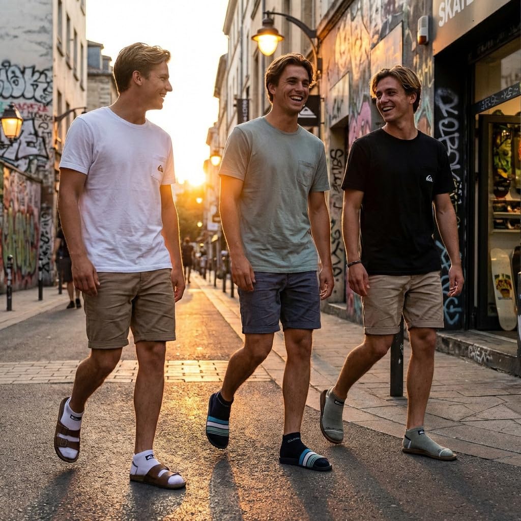 OZABI Quiksilver - Pack de calcetines cortos para hombre, 6 pares deportivos