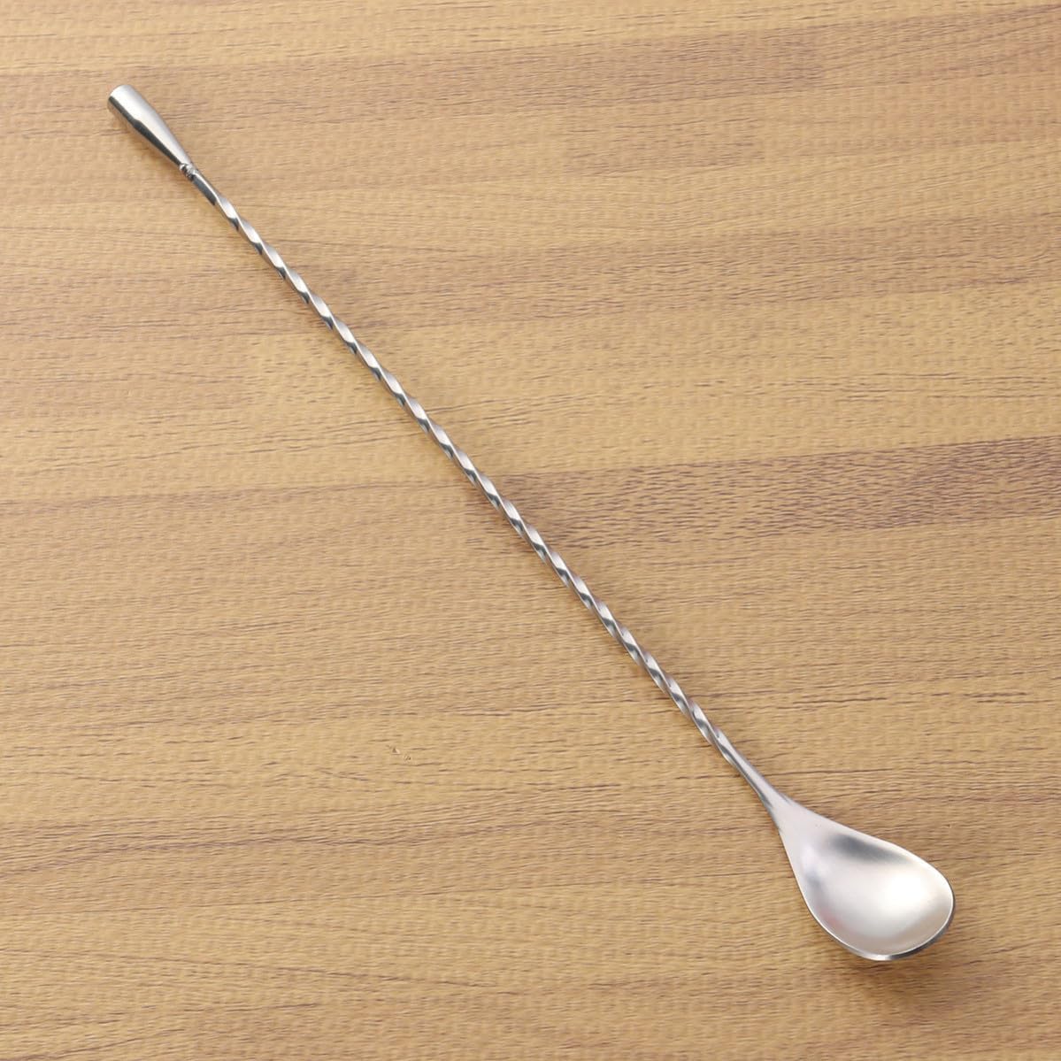 Stainless Steel Cocktail Swizzle Stick 31cm Twisted Bar Spoon