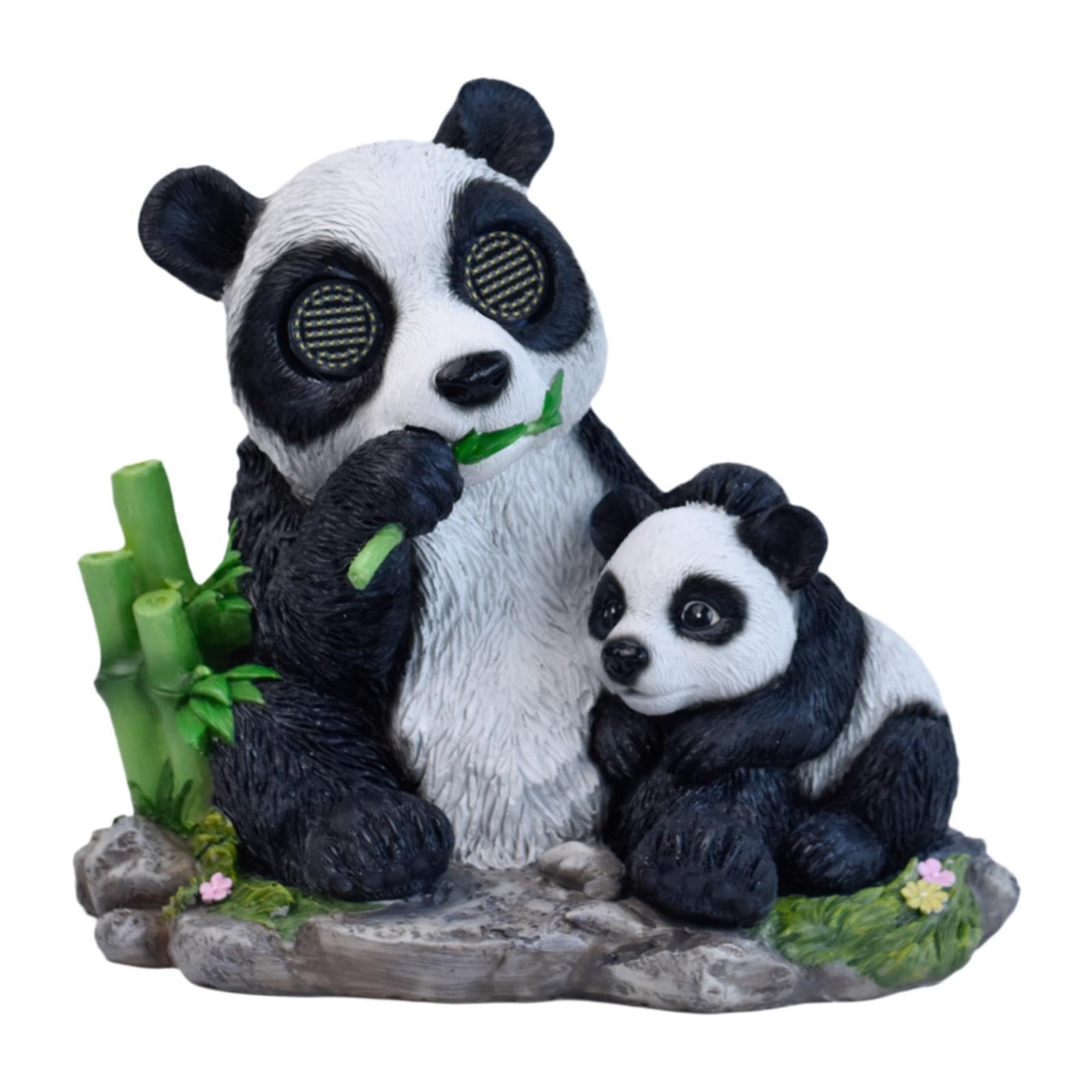 Statue de Panda Solaire Lumineuse pour Jardin balisage extérieur LED