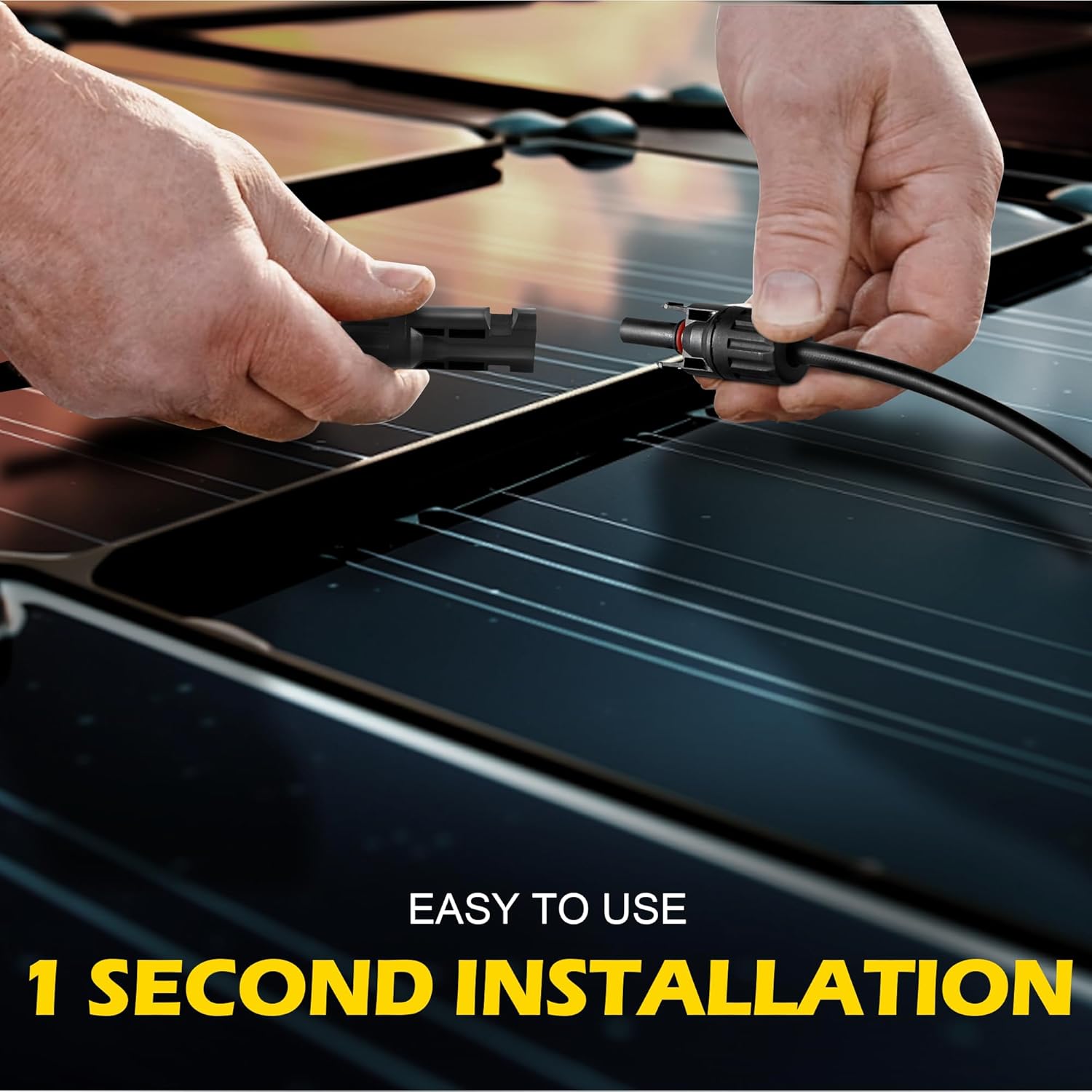 49Ft Solar Cable Solar Extension Cable,10AWG Solar Panel ExtensionCable with Female and Male Connectors,Waterproof Solar ExtensionCable Kit (Red and Black).