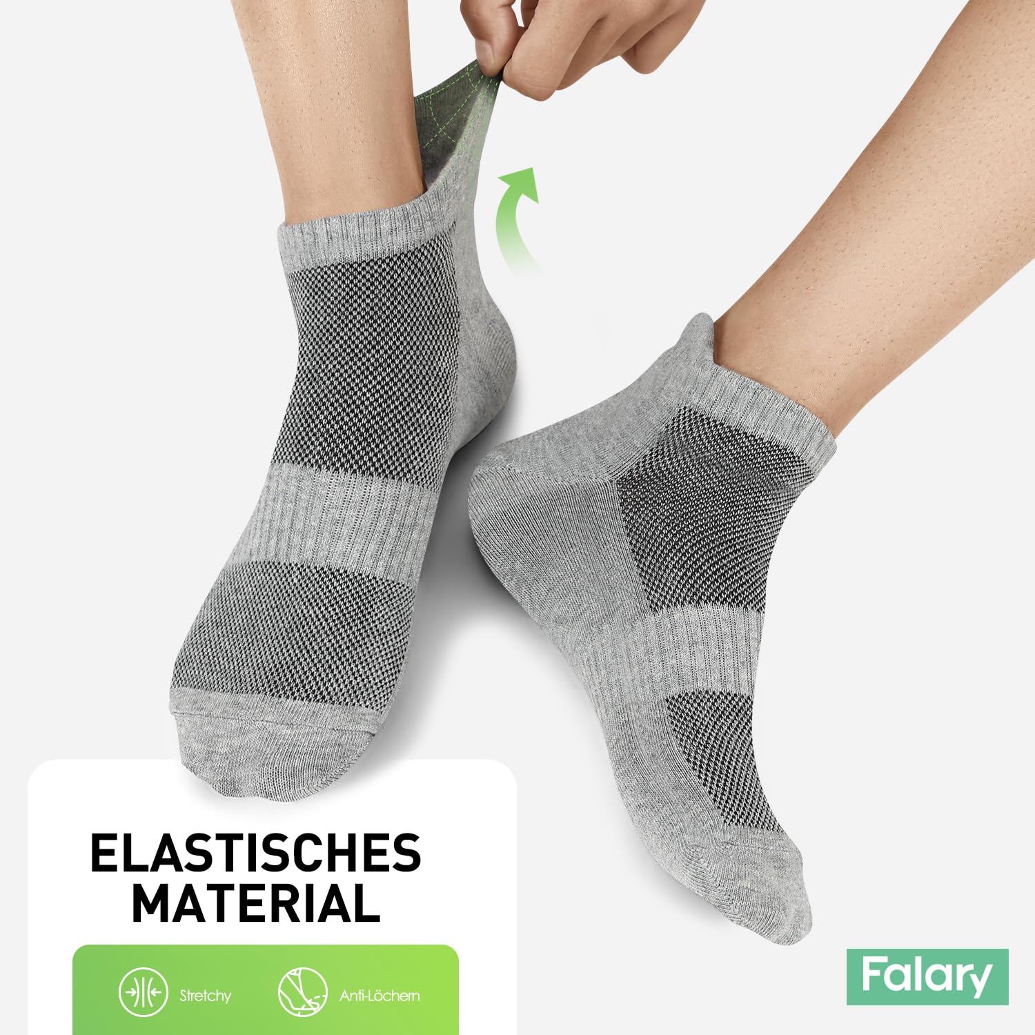 FALARY Chaussettes Basses Homme Femme(Lot de 10) Socquette de Sport Chaussette Courtes