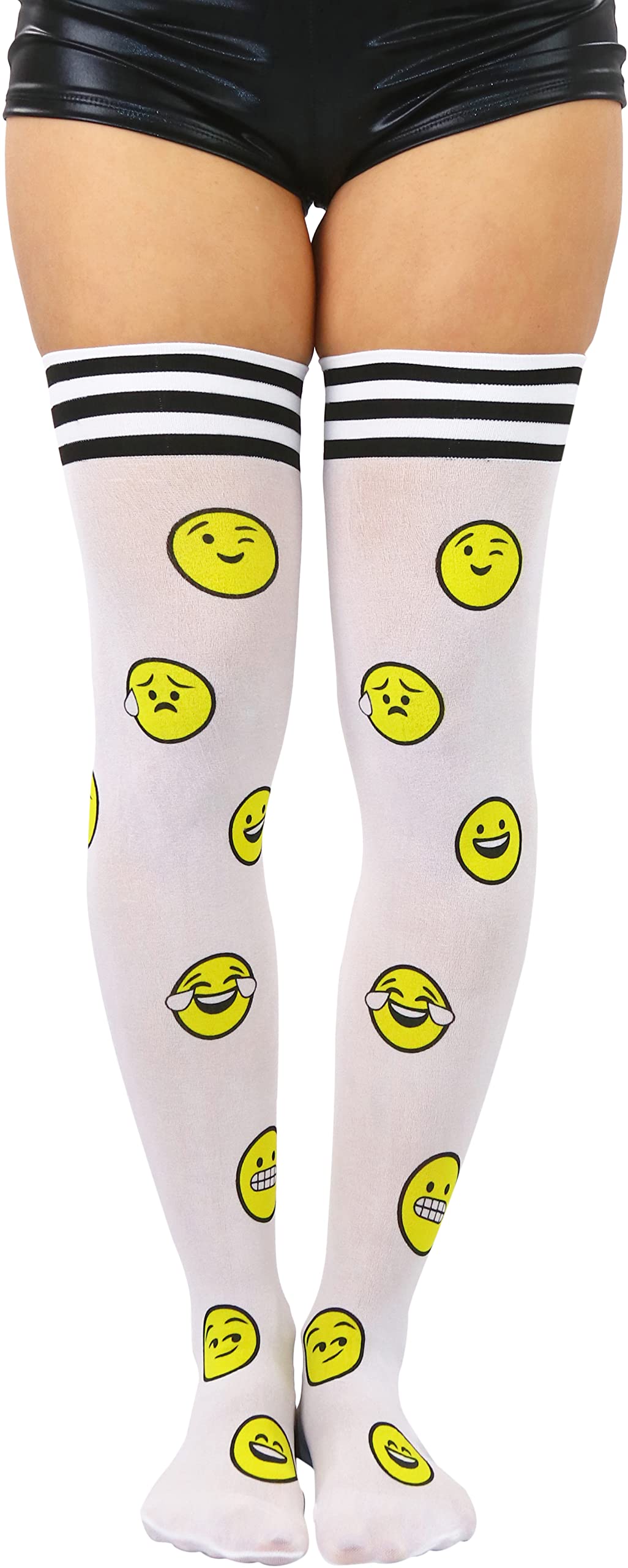 ToBeInStyle Women's Nylon Thigh High Schoolgirl Opaque Stockings