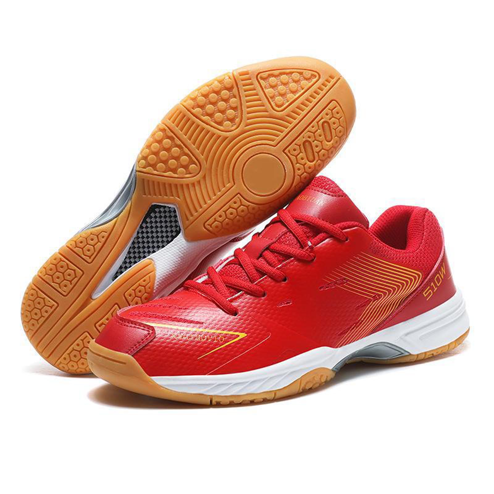 Mens Anti-Slip Badminton Shoes - Breathable Table Tennis Training Shoes - Lightweight Sneakers for Men Women