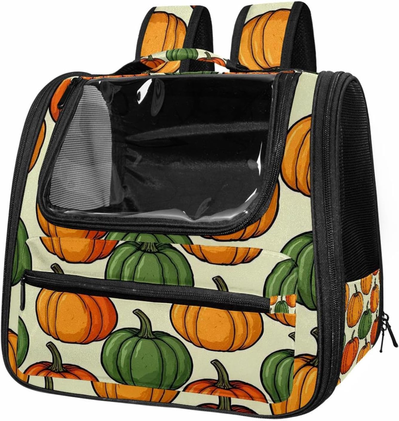 Helloween Pumkins_107 Traveler Backpack Pet Carriers for Cats and Dogs