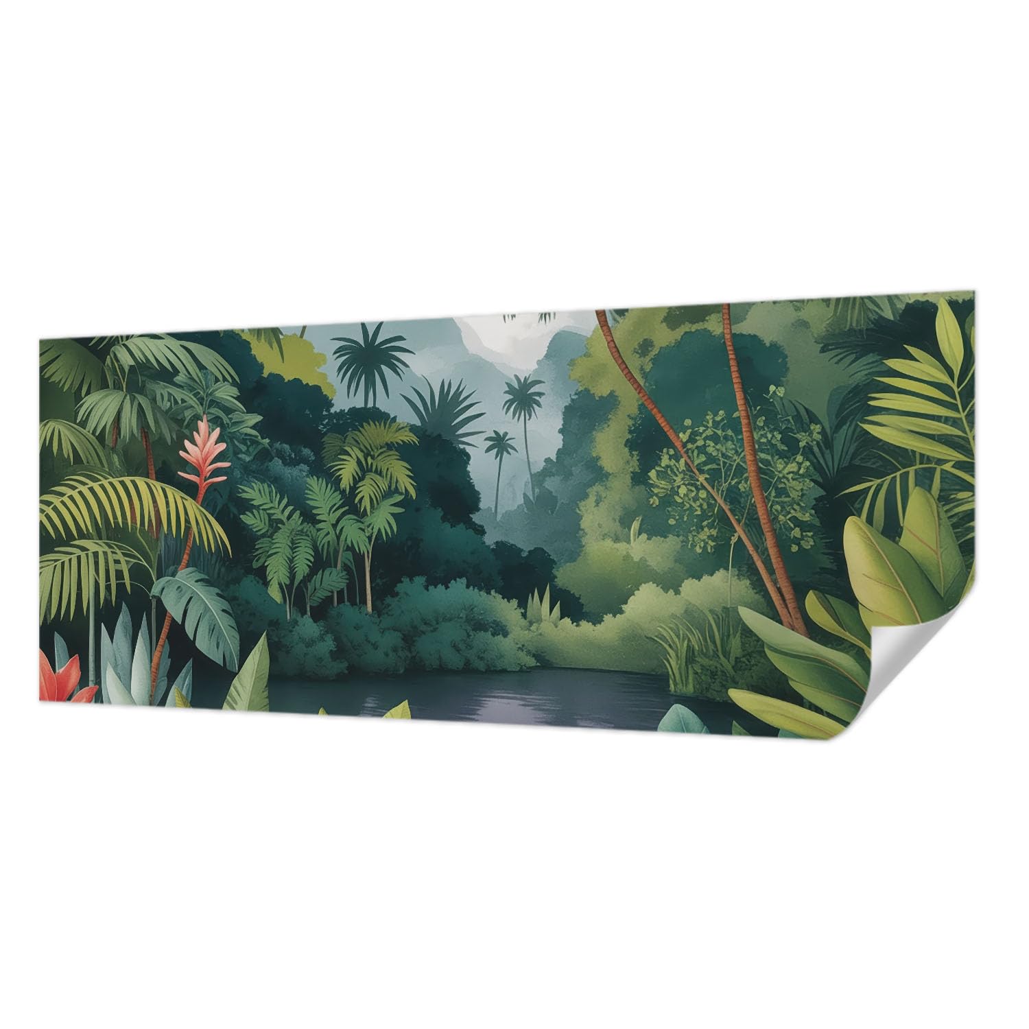 Décor mural adhésif 250x104 cm Tulup panoramique exotique pour salon
