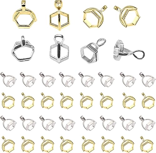 120 piezas de 2 colores hexagonales de cuentas para hacer joyas