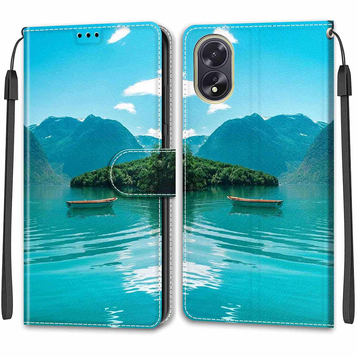 Custodia per Oppo A38 4G - Custodia vista deserto messicano + vetro