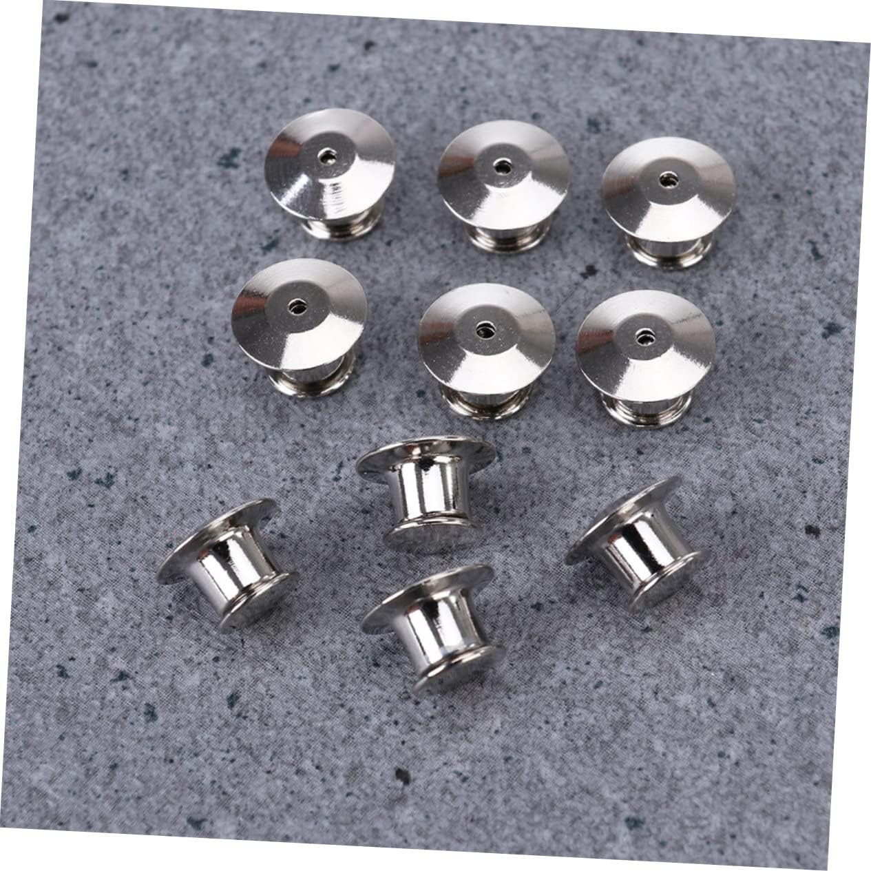 STOBOK 75pcs Top-Class Metal Brooch Pins Locking Pin Backs for Badges Smooth Finish No Tools Needed for Jewelry Name Tags