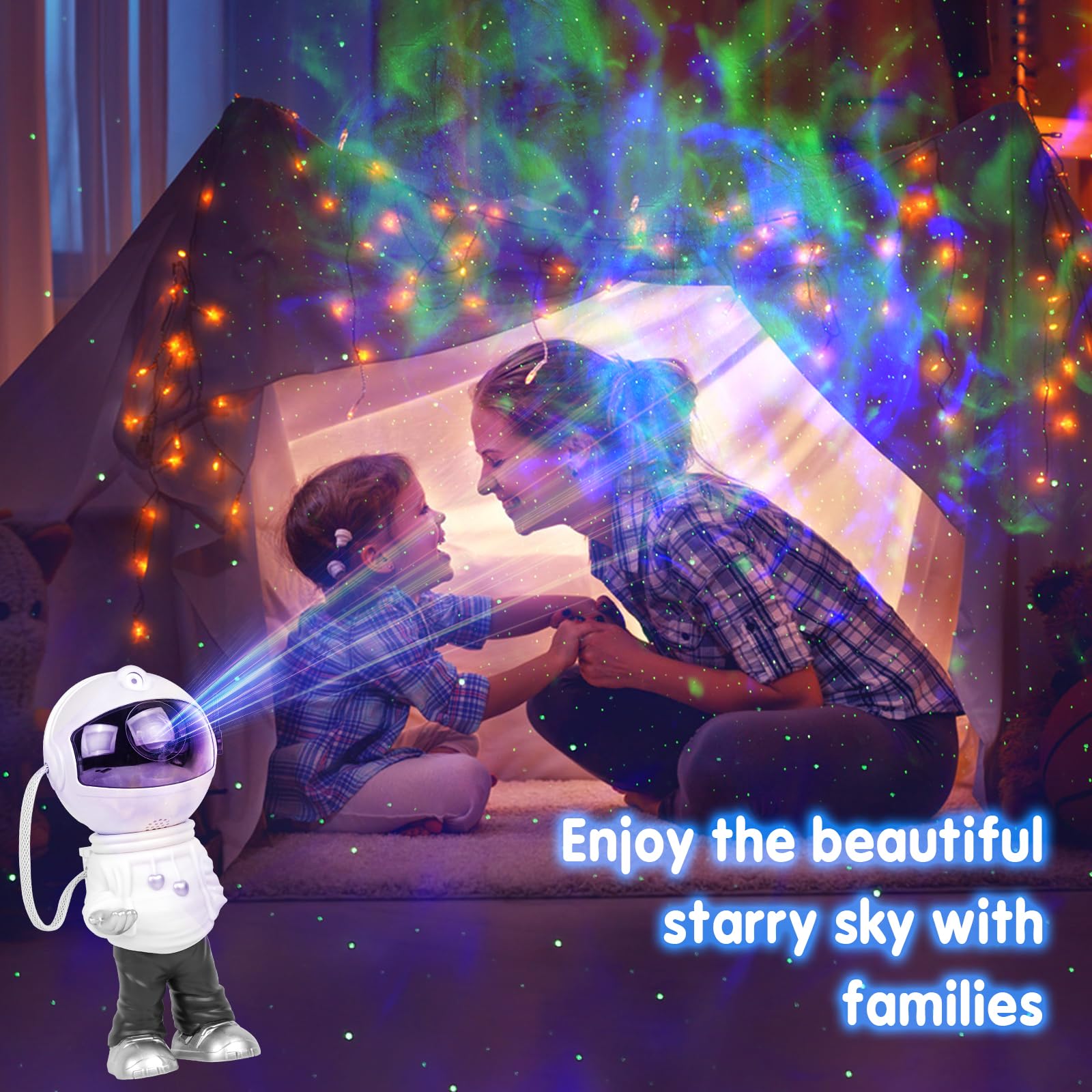 Annefly Astronaut Galaxy Projector, Star Projector Night Light, Astronaut Projector with Adjustable Nebula - Image 4