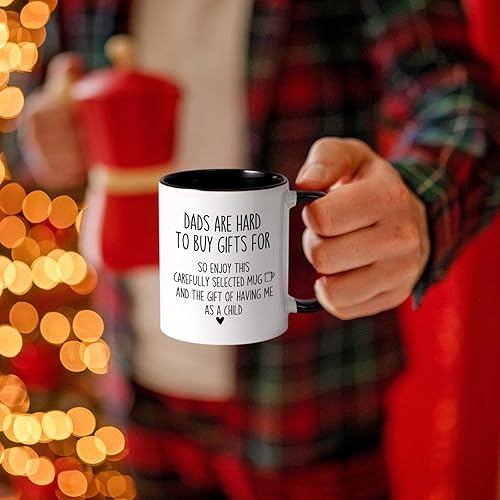 Miniatura 2 de Cabtnca Regalos para papá, taza para papá, regalos de cumpleaños de hija e hijo, regalo del día del padre para papá, 11 onzas, color blanco