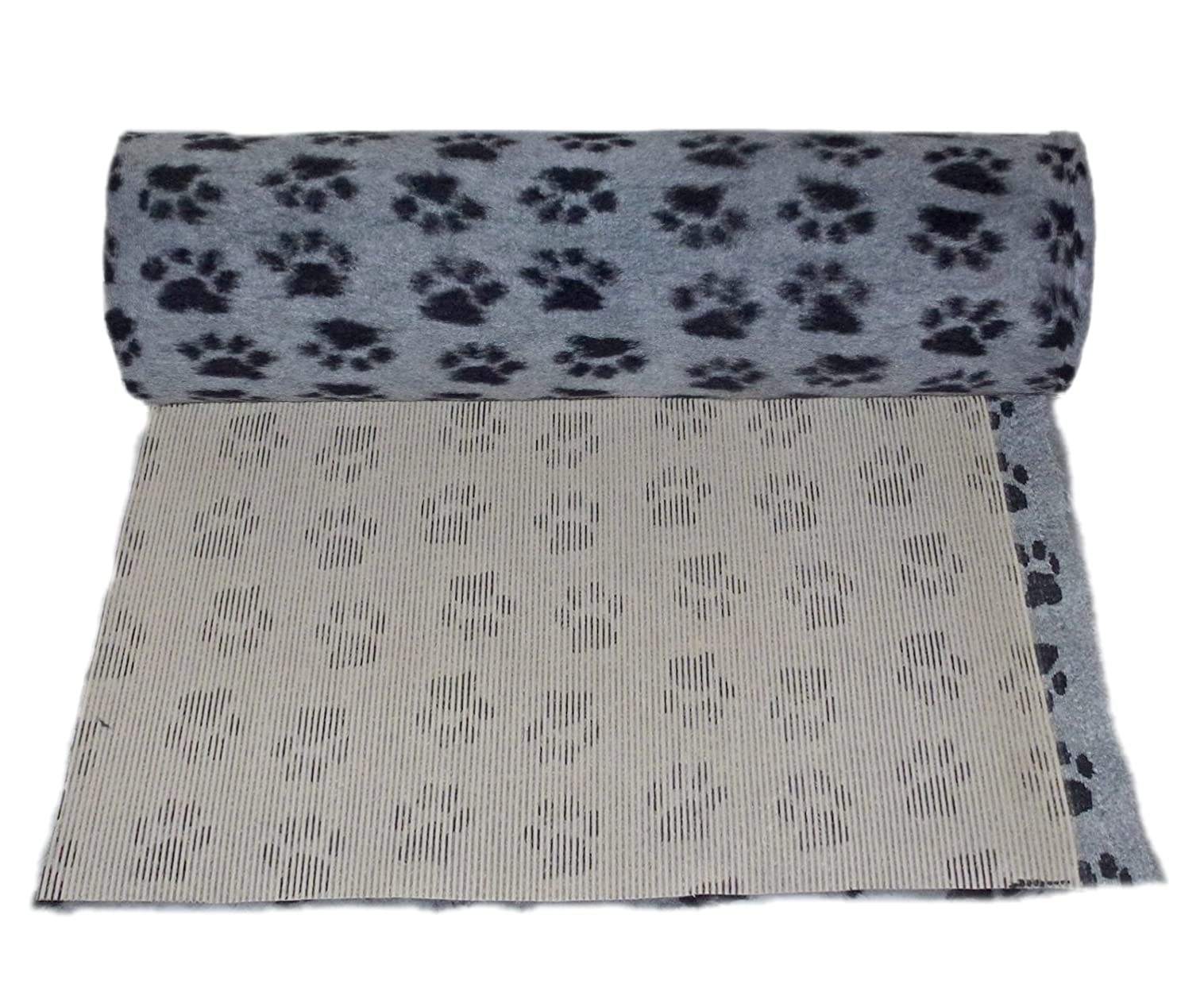 VetBedding Non Slip Originale Tappeto per Cani e Gatti Incontinenti, Anziani, Malati Termoisolante, Filtra i Liquidi, Mantiene Il Pelo Asciutto (75x50 cm, Grigio)