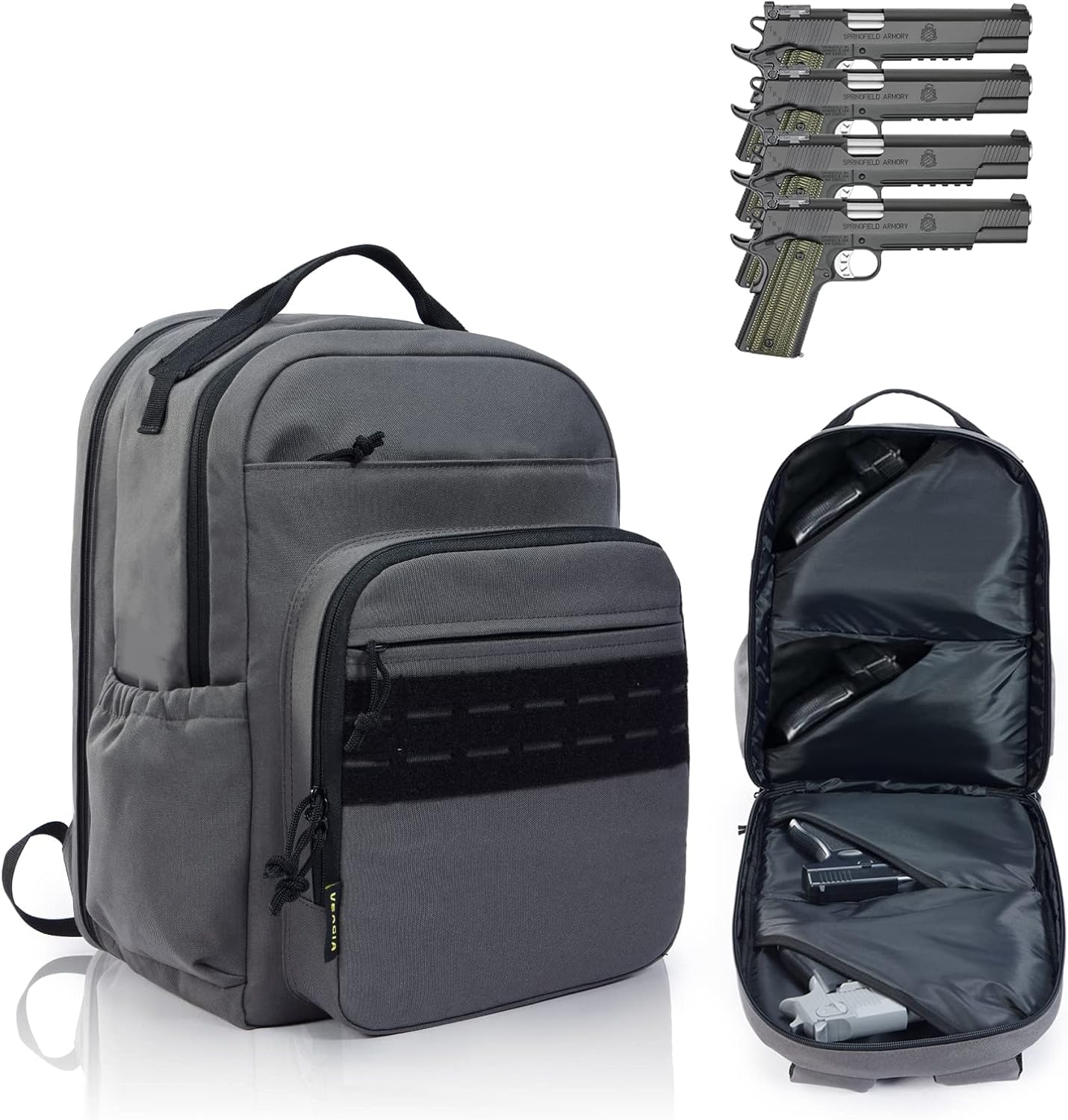VEAGIA Range Backpack Pistol Range Bag For Handguns And Ammo Gun Cases Pistol Bags With Lockable Explosion-Proof Zippers