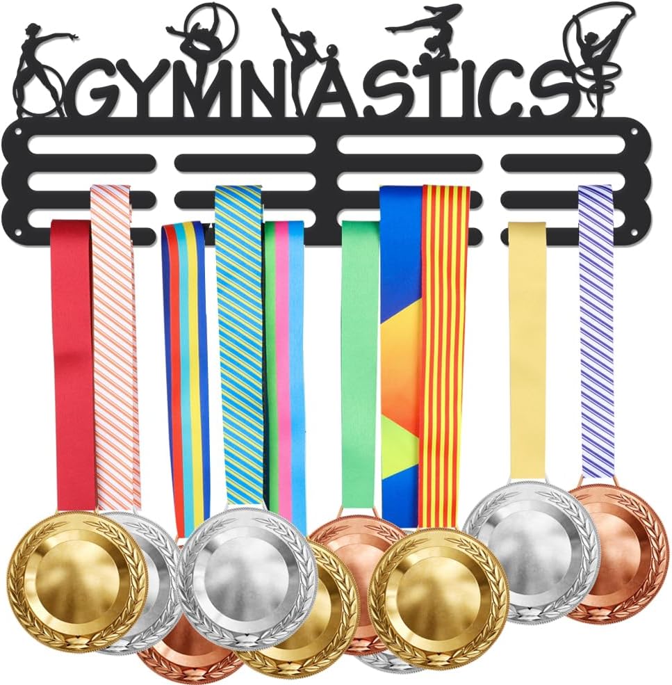 SUPERDANT Medal Hanger Display Holder Sports Medals Display Rack Wall Mount Iron Ribbon Hook Hanger Decor Awards Holder Storage Rack for Medal Display for Athletes and Kids