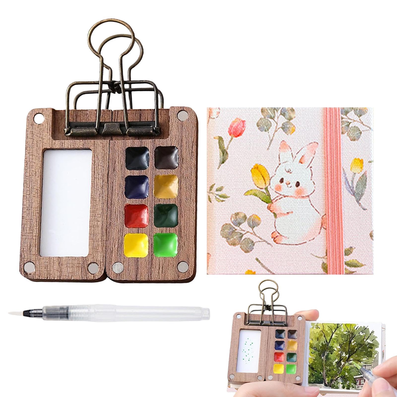 Amazon.co.jp: トラベル水彩セット - 水彩絵の具セット,トラベル水彩