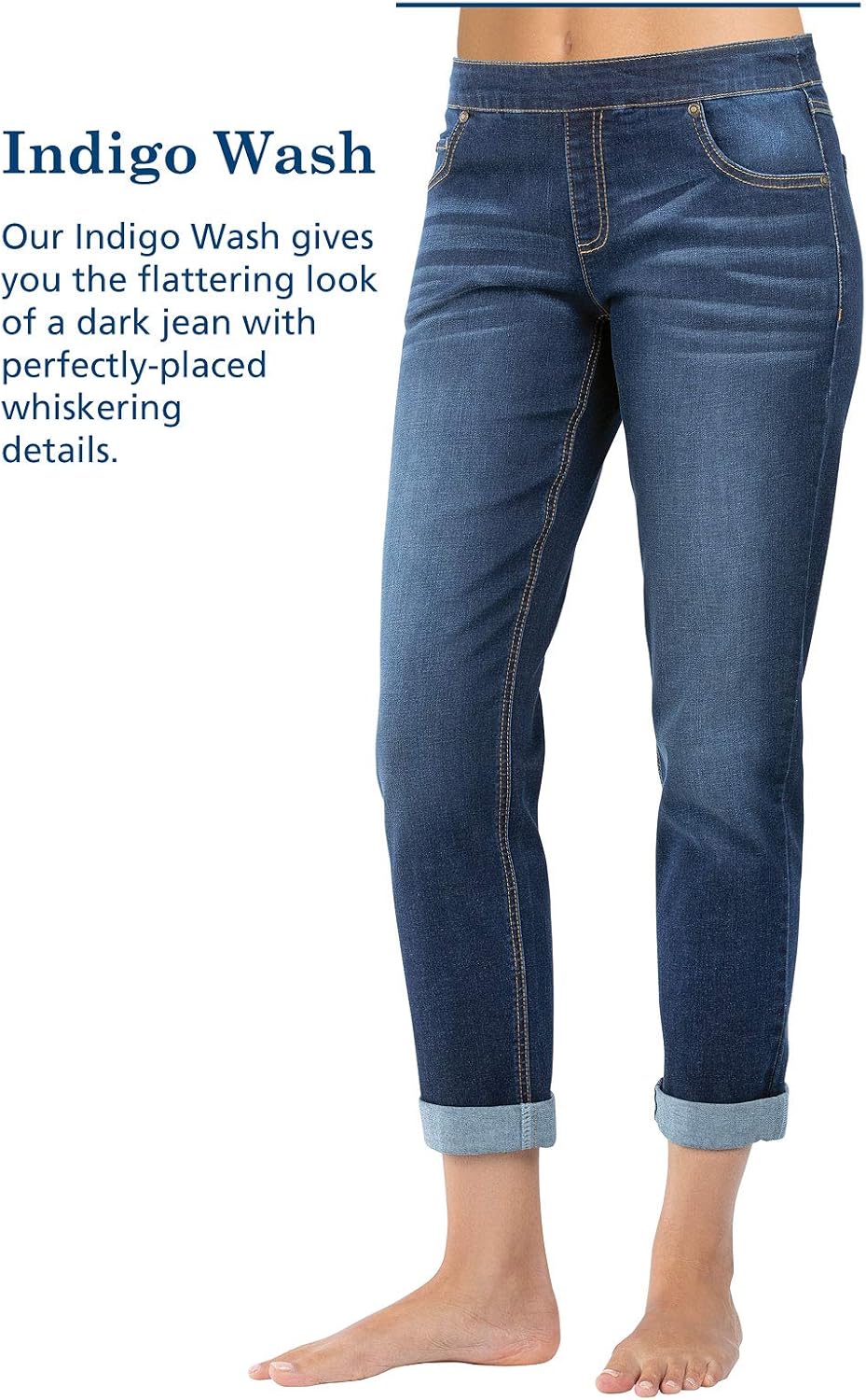 PajamaJeans Boyfriend Jeans for Women - Elastic Waist Jeans - Image 4