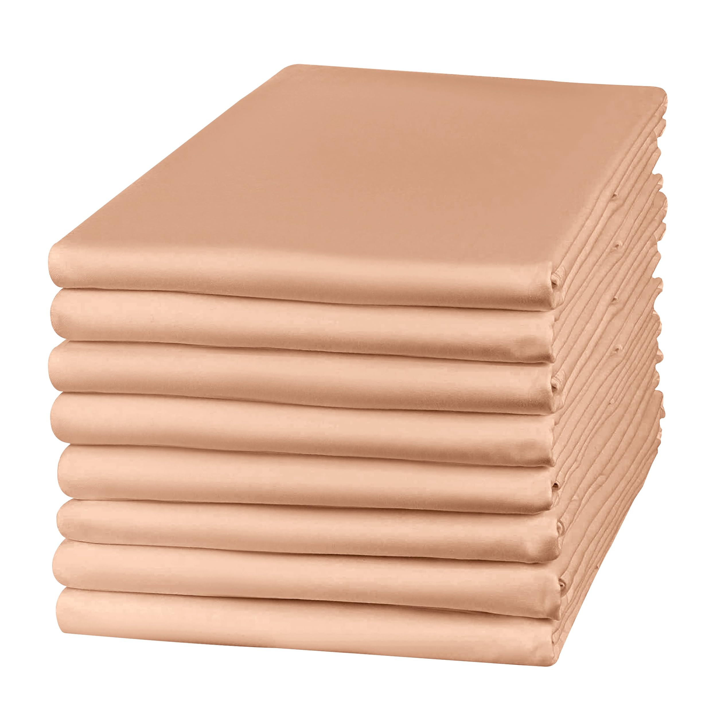 Hafaa 8 Pack 100% Brushed Microfiber Plain Pillowcases, Super Soft and Cozy, Wrinkle, Fade, Stain Resistant with Envelope Closure Bed Pillow Cases, 50x75 cm,