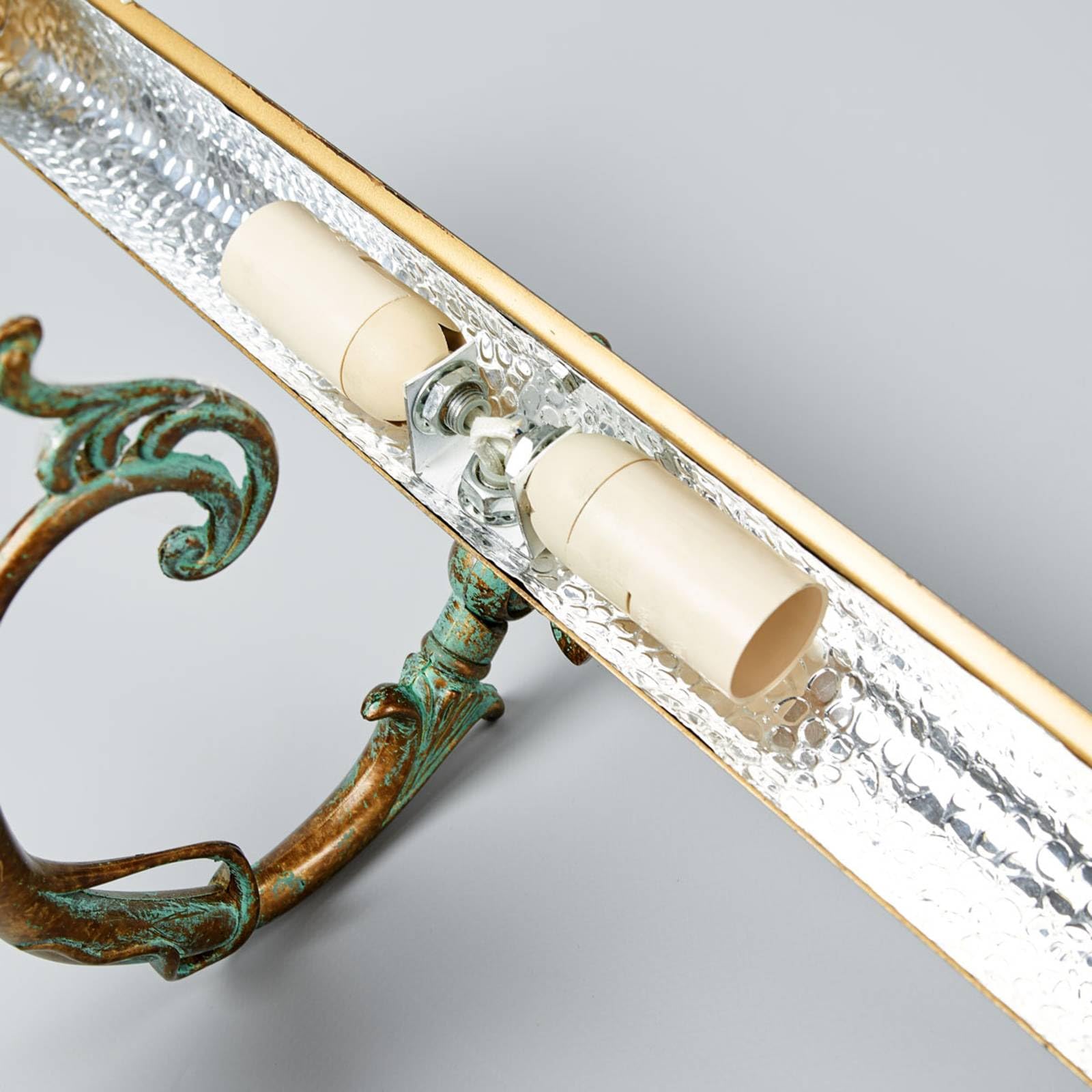 Lindby Lámpara de pared Kalea en Bronce hecho Metal e.o. para Salón & Comedor (2 llamas, E14) lámpara cuadros aplique