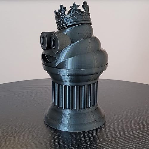 Miniatura 3 de Znet3D Trofeo de emoji King Poop  Premio divertido y regalo  Hecho a mano con fabricación aditiva  6 pulgadas de alto  Con un emoji de caca sólida