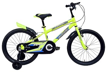 Stryder A TATA Product | Freddy 20T Kids Cycle/Bicycle | V Brake | Ideal for 5-9 Years | 85% Assembled (Neon Green)